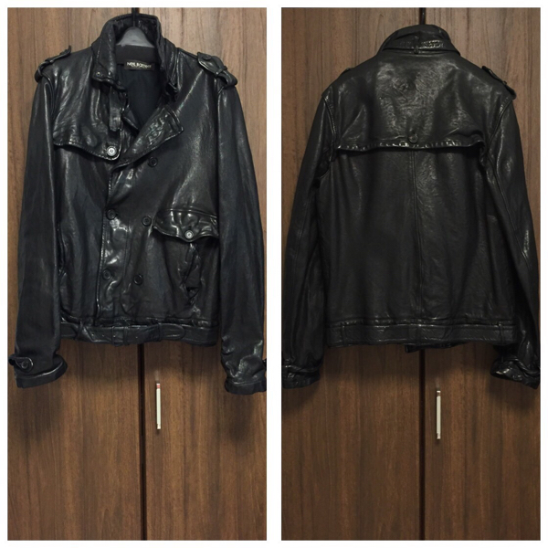 ニールバレット バッファロー レザー S ライダース 黒 ダブル