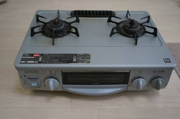 リンナイ グリル付きガステーブル 中古 プロパンガス