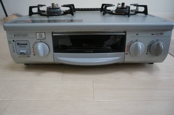 リンナイ グリル付きガステーブル 中古 プロパンガス