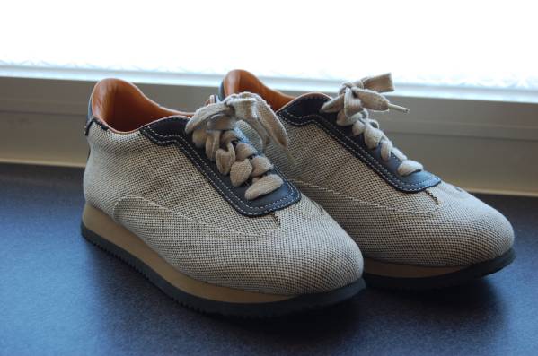 値下げ/美品【エルメス】クイックシューズ/レザー/キャンパス