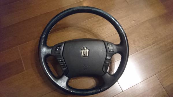 18　クラウン　ウッドステアリング　紺木目　エアバッグ付き