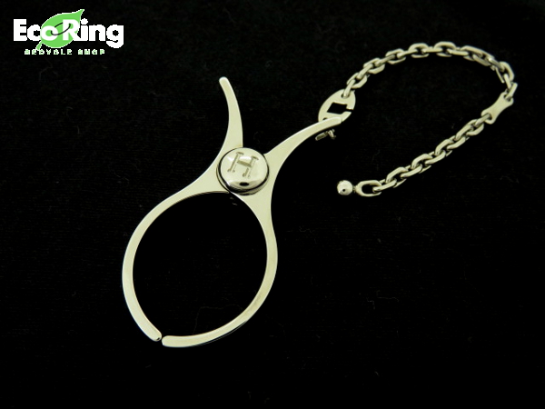 1円 超美品 エルメス グローブホルダー 小物 シルバー色 EB299