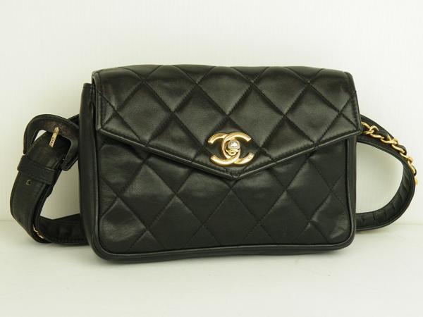 シャネル マトラッセ CHANEL ラムスキン ココマーク ウエストバッグ 