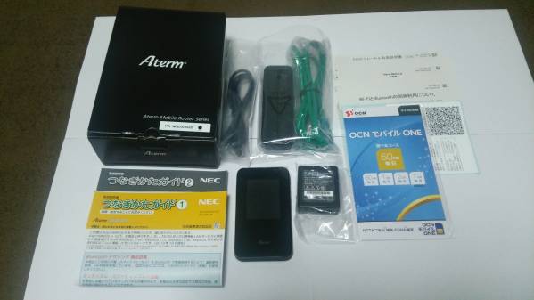 NEC Aterm MR03LN 中古美品 クレードル、未使用OCN SIM付き