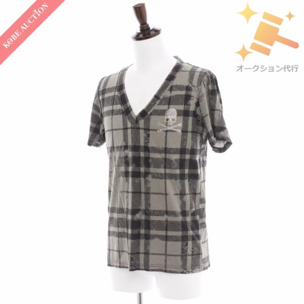 ■ ロエン Tシャツ カットソー ストーン スカル 46 M オリーブ