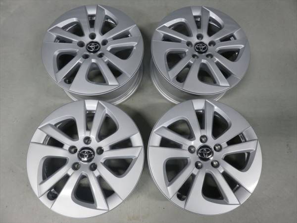 納車外 現行 ZVW50 プリウス 純正アルミホイール 4本 キャップ付