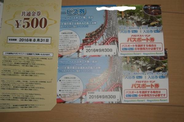 ナガシマスパーランド パスポート券 2026年 各施設：前売り券 
