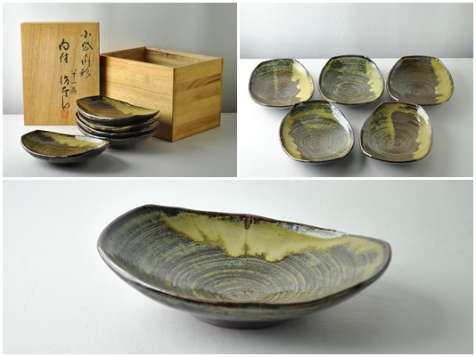 DW17 近重治太郎 小岱 舟形 向付 八十一翁 五客