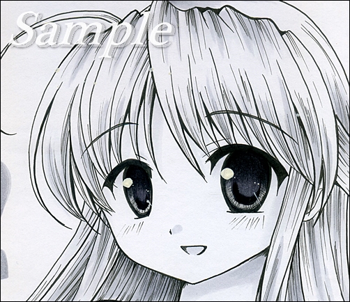 モノクロ☆月は東に日は西に藤枝保奈美 同人手描きイラスト色紙(手描き