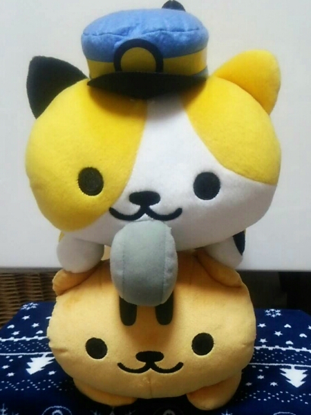 タグ付☆ねこあつめ でっかいぬいぐるみ きじとら えきちょう