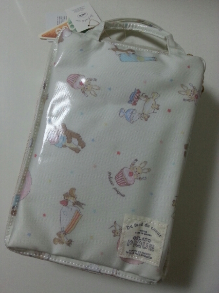 ジェラートピケ スウィーツアニマル おむつポーチ オフホワイト