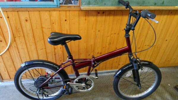 札幌市　引き取り限定　20インチ　折り畳み自転車　6段シフト