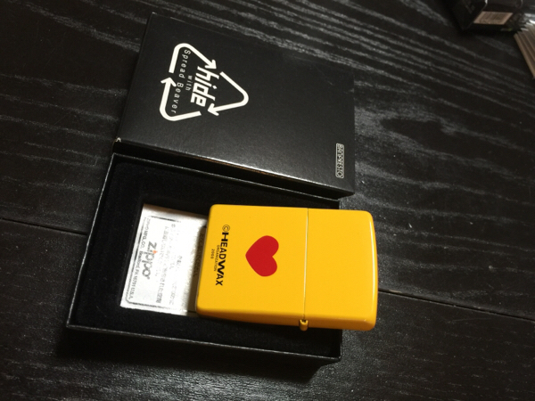 hide イエローハート ジッポー スリム 未使用品 ZIPPO hide ZIPPO