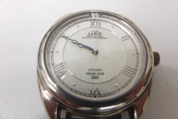 ＄15174　LAMER　シルバー時計SV925　動作品送料180円