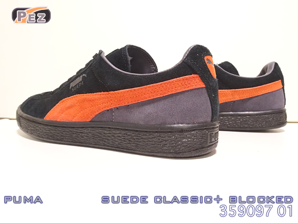 ■PUMA■スウェードクラシック+ BLOCKED(42.5)■BLKxORGxGRY■