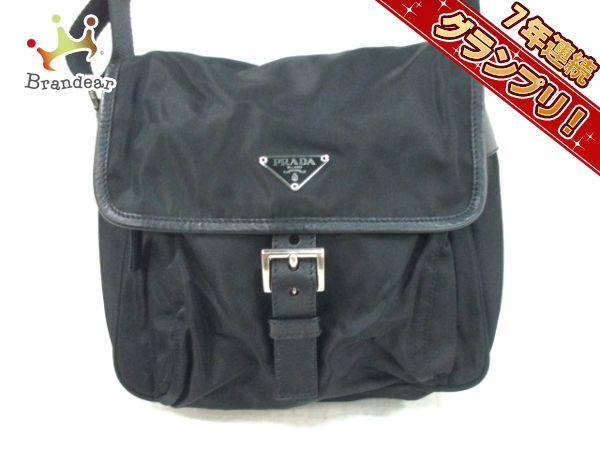 プラダ ショルダーバッグ BT0173 黒 ナイロン×レザー PRADA プラダ ふ 