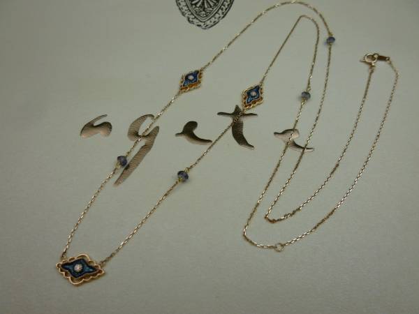 アガットクラシック K14/K18七宝ネックレス 70cm