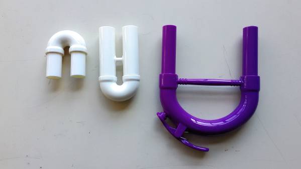 プラスチック製トランペット　パープル／白色