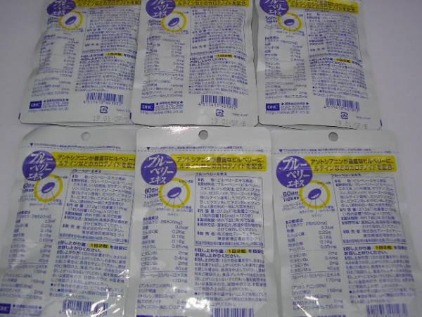 19☆新品・DHC ブルーベリーエキス ６０日分×６袋