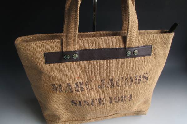【1円～】MARC JACOBS マーク ジェイコブス 麻 トートバッグ