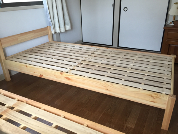 【中古品】無印 MUJI パイン材ベッド シングル マットレス