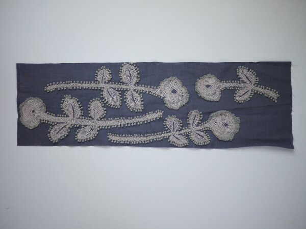 ミナペルホネン★frost garden★刺繍生地★はぎれ★グレー