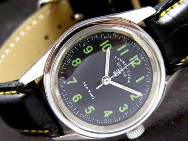 1/70's スイス ファーブル・ルーバ SEA-KING 手巻 アンティーク