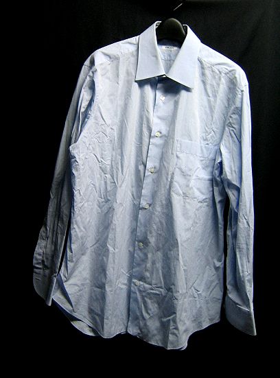 ITALY製 FRAY フライ 上質なドレスシャツ サックスブルー！