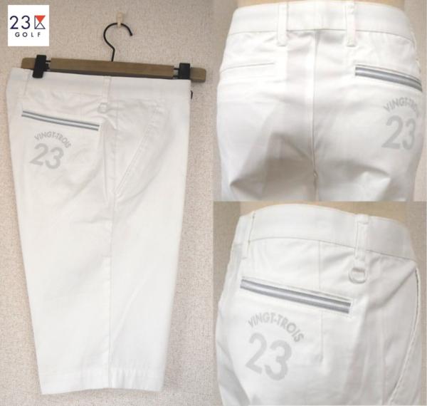 40％OFF オンワード 23区 ストレッチ ハーフパンツ 白　86cm