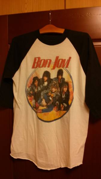 87年ツアー ボンジョビ ビンテージ 両面プリント 七分 Tシャツ USA製