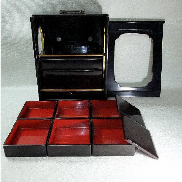 重箱 四段提げ重 野点弁当箱 杉中古 漆 0002 漆器 2026年最新 時代物