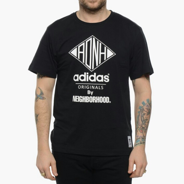 限定 新品 アディダスオリジナルス×ネイバーフッド Tシャツ 黒L