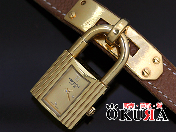 1円～エルメス【ケリーウォッチ】クォーツ レディース GF 訳有