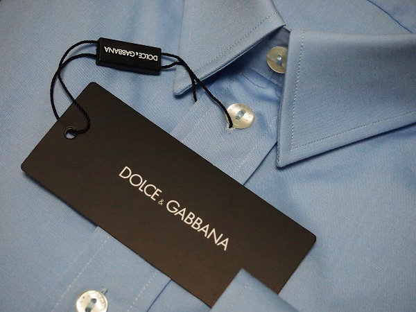 DG ドルガバ 新品本物 ブルー GOLDライン Yシャツ size 39