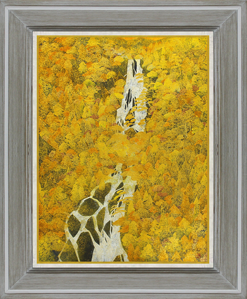真作保証 小笠原元10号紅葉 細密最高傑作！山種美術館所蔵画家