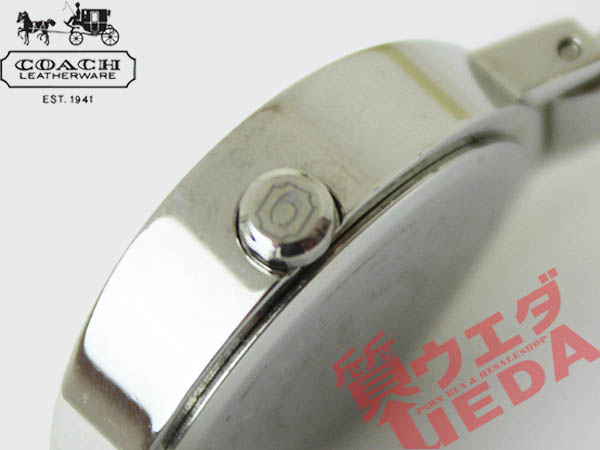 1円 コーチ シグネチャー ピンク SS レディース 腕時計 バングル