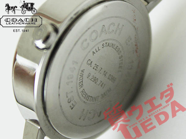 1円 コーチ シグネチャー ピンク SS レディース 腕時計 バングル