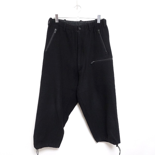 ヨウジヤマモト Y's for men ウール ワイド カーゴ パンツ 黒 3 ヨウジヤマモト Y's for men ウール ワイド カーゴ パンツ 黒 3