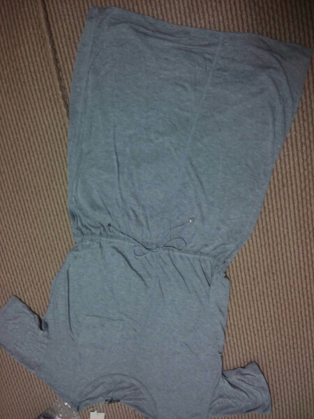 23区新品グレー楽ジャージーワンピース40ゆったり今期