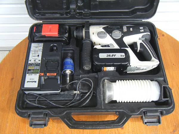 Panasonic充電式28.8V☆ハンマードリル☆EZ-7880LN2S-B☆中古品