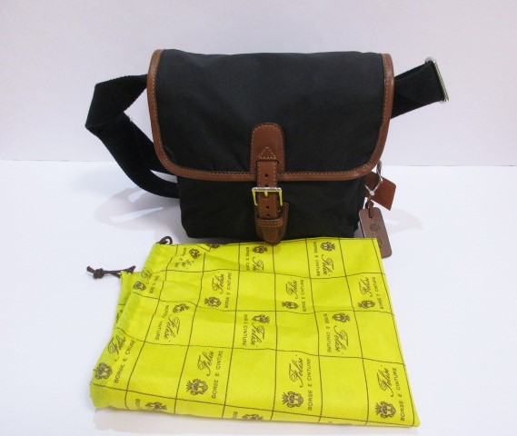 新品 Felisi フェリージ ショルダーバッグ 9738 黒×茶