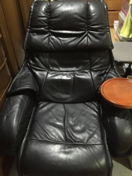 リクライニング チェア 本革（オットマン付き）