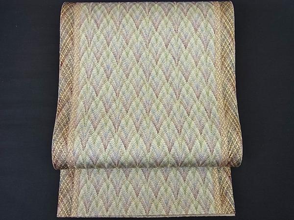 平和屋着物■全通柄袋帯　組織　金糸　未使用　極上の逸品ｓ248