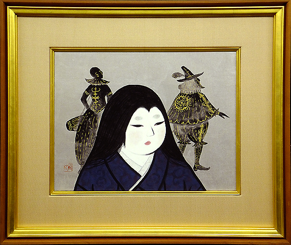 【GLC】小山硬「長崎」日本画6号共シール 院展同人 巨匠逸品!