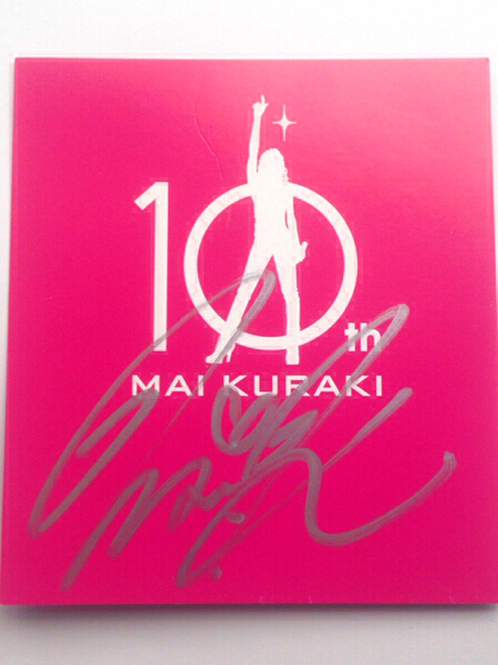 倉木麻衣 倉木麻衣$ピンク直筆サイン入り色紙10周年ロゴFINAL東京