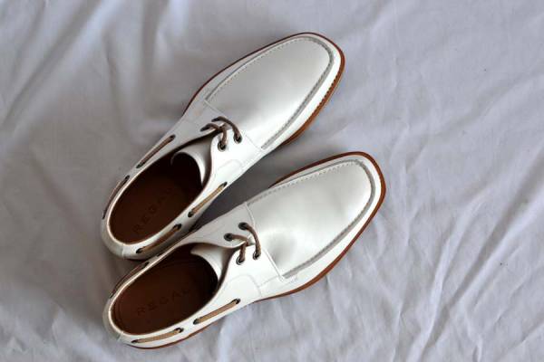 新品★REGAL ロングノーズ Uチップレザーシューズ 25.5★