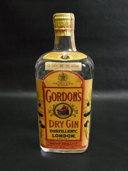 ☆古酒 ゴードン ドライジン ティンキャップ／雑酒表記 食品、飲料