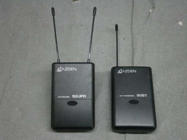 SB_Y8061927P2 AZDEN 50BT 50UPR ワイヤレスマイクシステム 完動