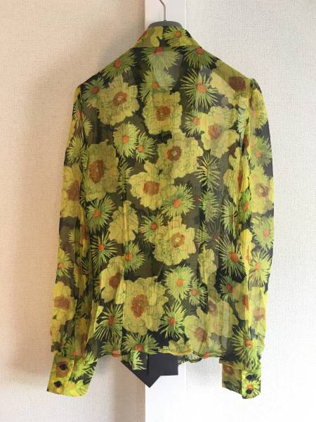 新品 プラダ 最高級 シルク 花柄 ブラウス 40 シャツ フラワー PRADA 
