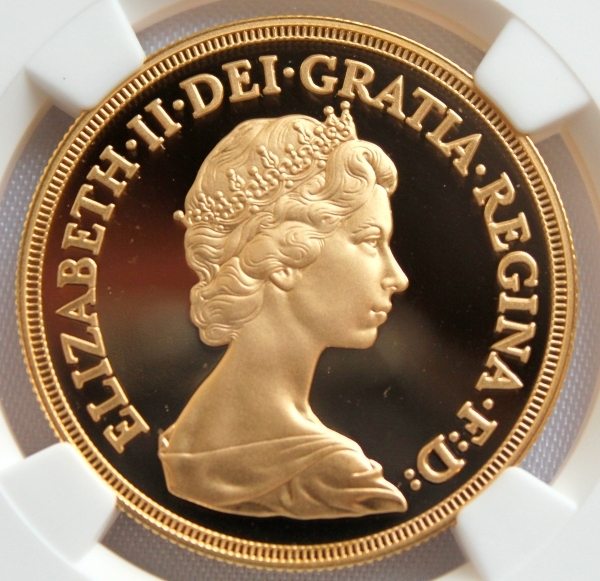 1982 イギリス ヤング エリザベス 5ポンド金貨 NGC PF69UC_1